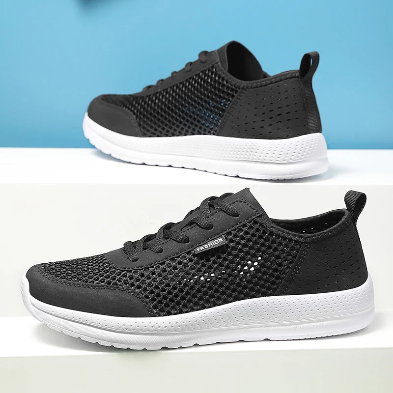 Zapatillas deportivas suaves para hombre, transpirables, de malla, cómodas y ligeras, de alta calidad para exteriores.