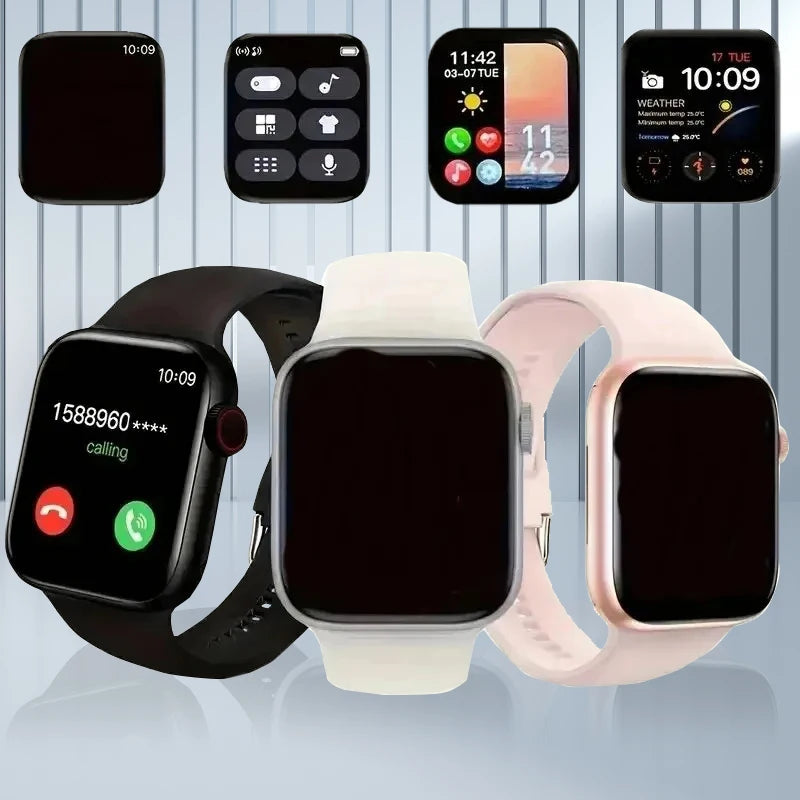 Reloj inteligente T168 con llamadas inalámbricas, respuesta de llamadas, pantalla táctil, deportivo y de fitness, para hombres y mujeres.