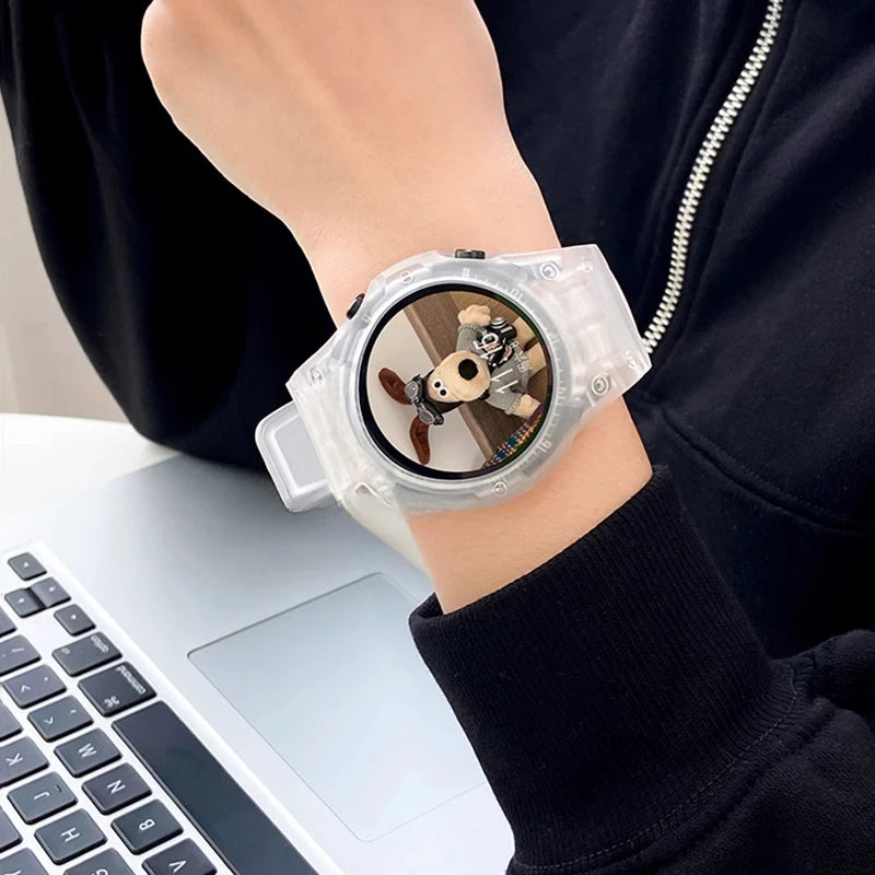 Correa de silicona + funda de PC para Samsung Galaxy Watch 7/6/5/4 (40 mm y 44 mm), nuevo kit de modificación para Samsung SmartWatch Sport Loop Band.