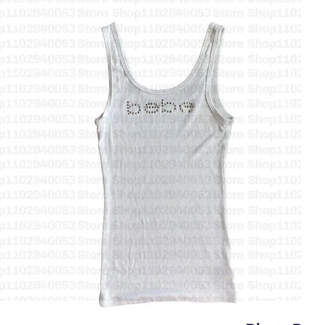 Camiseta sin mangas vintage con estampado de letras de verano, top corto con personalidad, sin mangas, ropa de calle ajustada, camiseta punk Y2K para bebé, manga corta