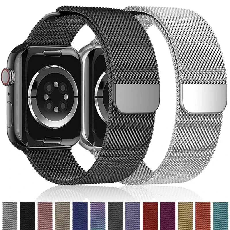 Correa Milanesa Para Apple Watch Band Ultra 2 49mm 44mm 40mm 45mm 41mm 38mm 44mm Pulsera Para iWatch Series 9 3 6 5 SE 7 8 Correa
