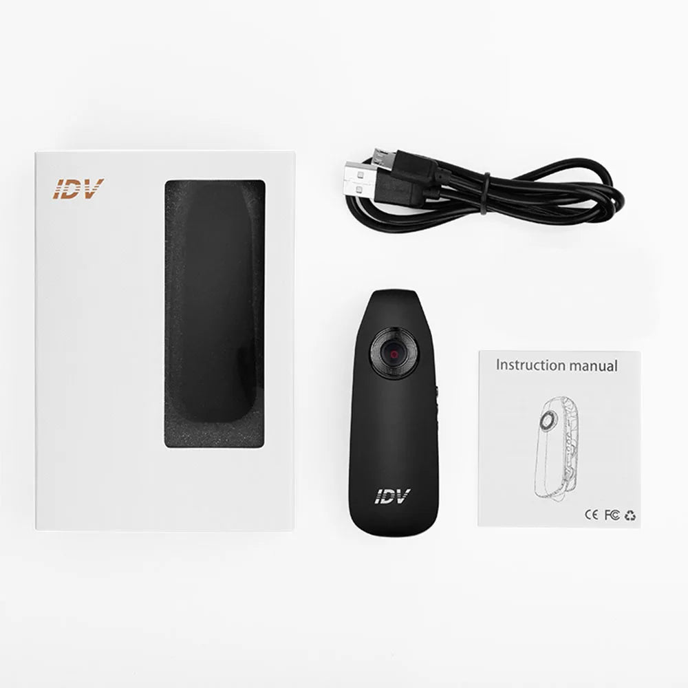 JOZUZE 1080P DVR deportivo HD Mini cámara grabadora de video digital portátil BodyCam videocámara policial cámara de detección de movimiento para ciclismo