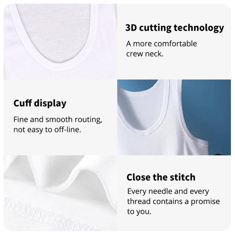 Chaleco de algodón puro para hombre, chaqueta de entrenamiento físico, camiseta ajustada sin mangas de color sólido para las cuatro estaciones, ropa informal para adolescentes, broma, 3/1 piezas