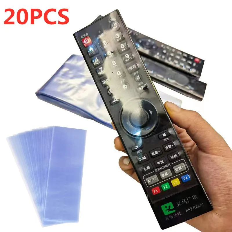 5/10/20 piezas de película retráctil transparente, funda protectora antipolvo para control remoto de TV, aire acondicionado, plástico retráctil