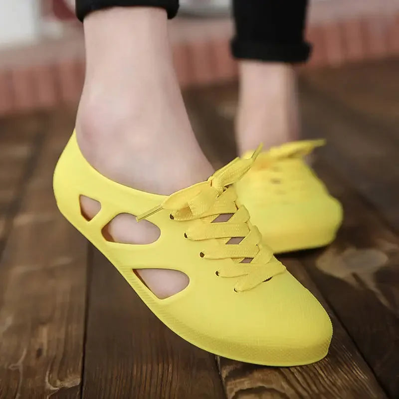 Sandalias Minmclas nuevas para niña con mensajes, zapatos de playa con suela transpirable, zapatos de gelatina, sandalias de plástico con vendaje para estudiantes, sandalias para mujer