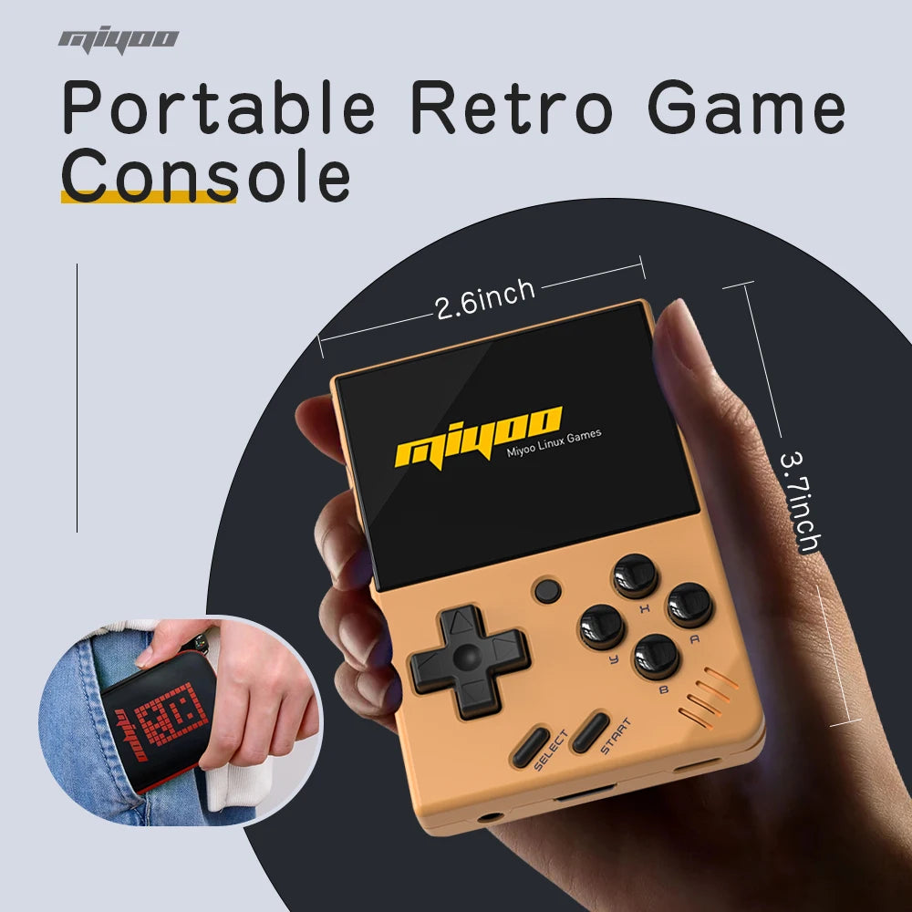 MIYOO Mini V4 Portable Retro Handheld Game Console 2.8"Inch IPS Screen Small Video Game Consoles Classic Gaming Emulator Players