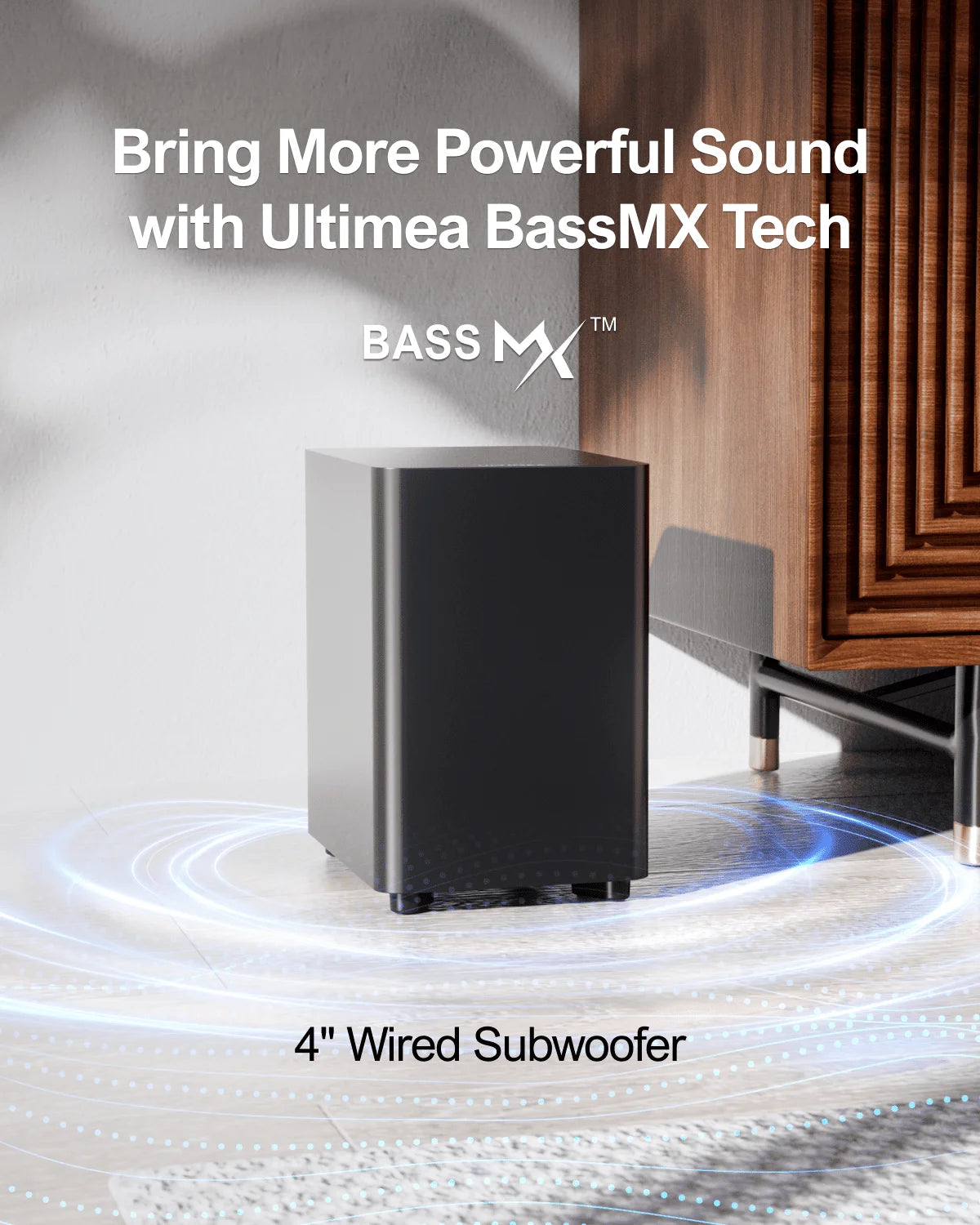 Barra de sonido envolvente virtual ULTIMEA Aura A30 de 5.1 canales para TV, sistema de sonido de cine en casa con altavoces y control mediante aplicación