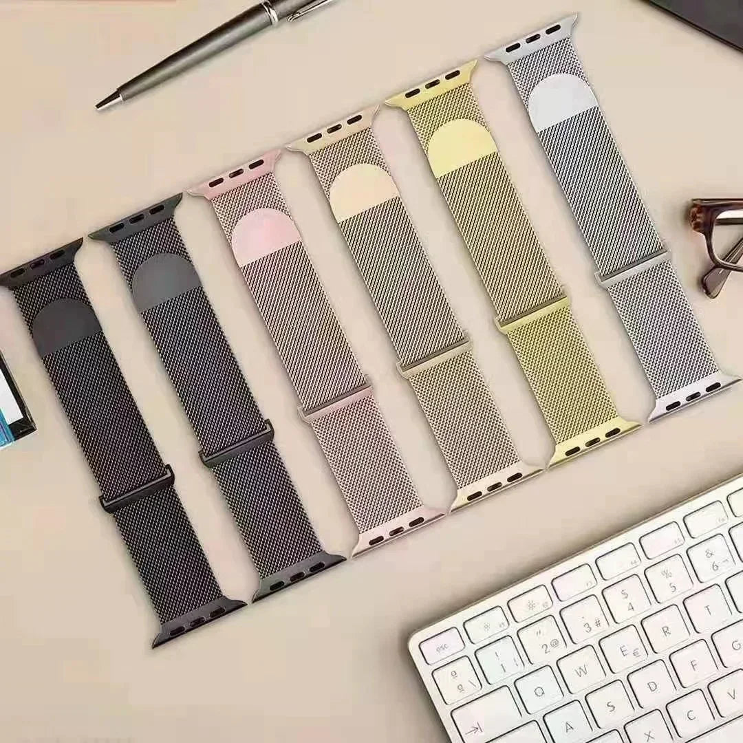 Correa Milanesa Para Apple Watch Band Ultra 2 49mm 44mm 40mm 45mm 41mm 38mm 44mm Pulsera Para iWatch Series 9 3 6 5 SE 7 8 Correa