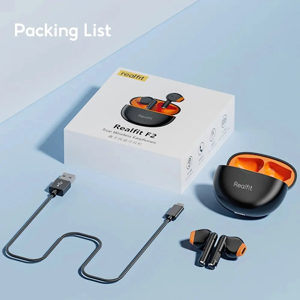 Auriculares Bluetooth Realfit F2, excelente calidad HIFI, TWS, inalámbricos, venta al por mayor para realme xiaomi