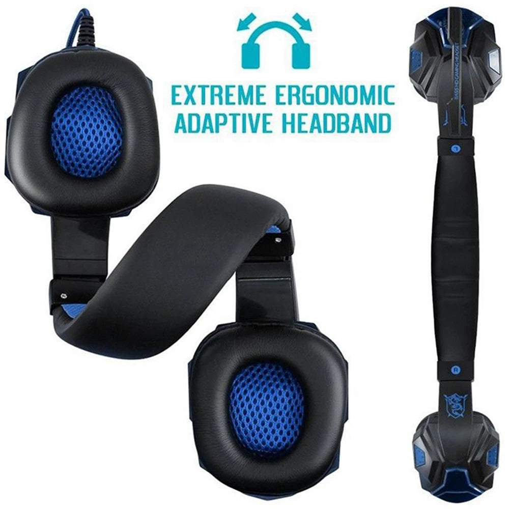 Auriculares con cable para juegos, para PS4, PS5, Xbox, smartphones, portátiles, PC, cascos estéreo de graves con micrófono ajustable a 120°.