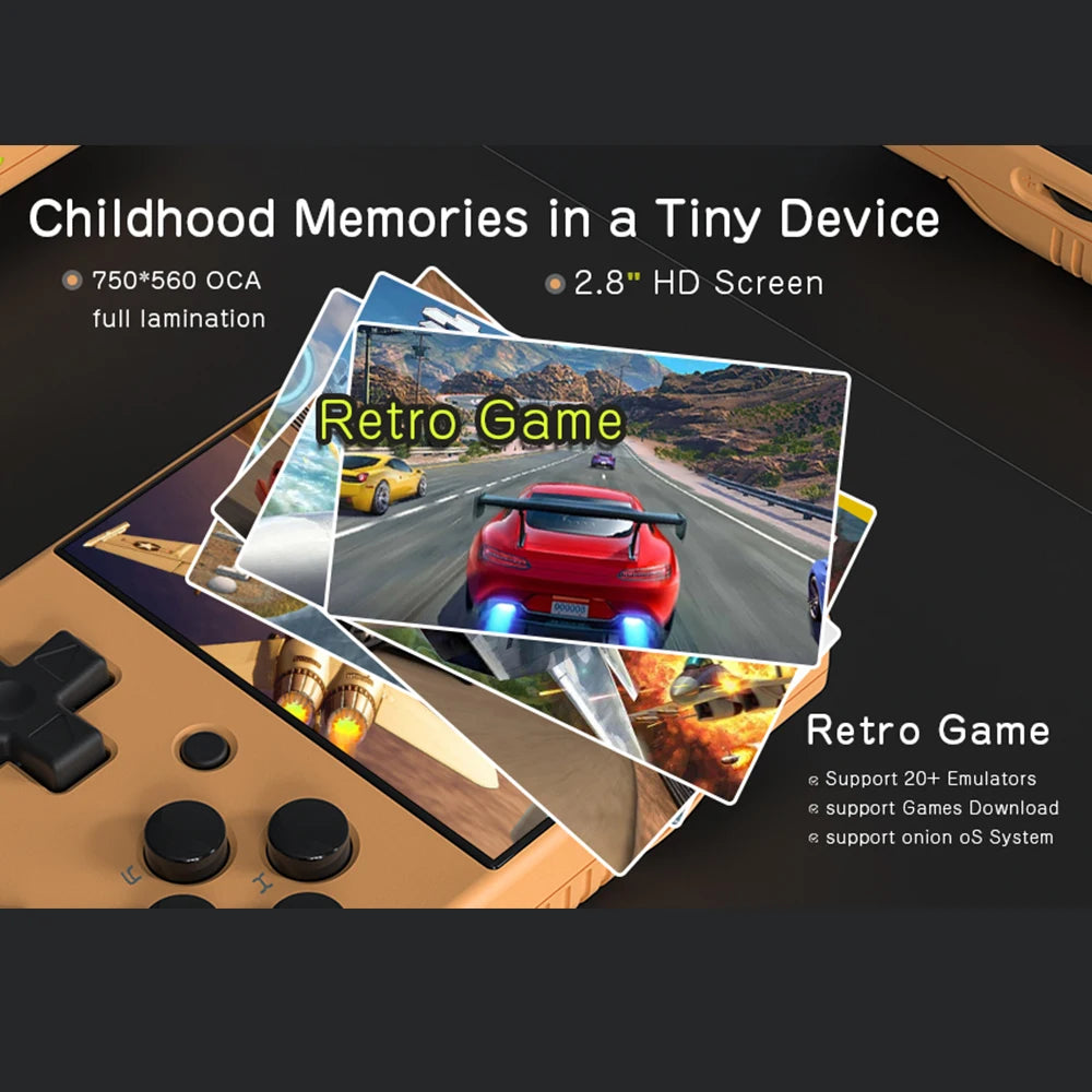MIYOO Mini V4 Portable Retro Handheld Game Console 2.8"Inch IPS Screen Small Video Game Consoles Classic Gaming Emulator Players