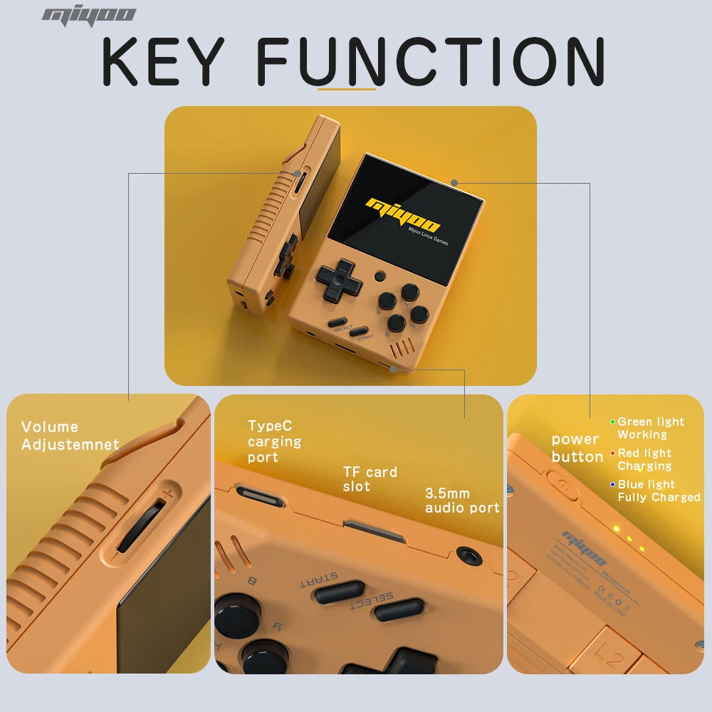 MIYOO Mini V4 Portable Retro Handheld Game Console 2.8"Inch IPS Screen Small Video Game Consoles Classic Gaming Emulator Players