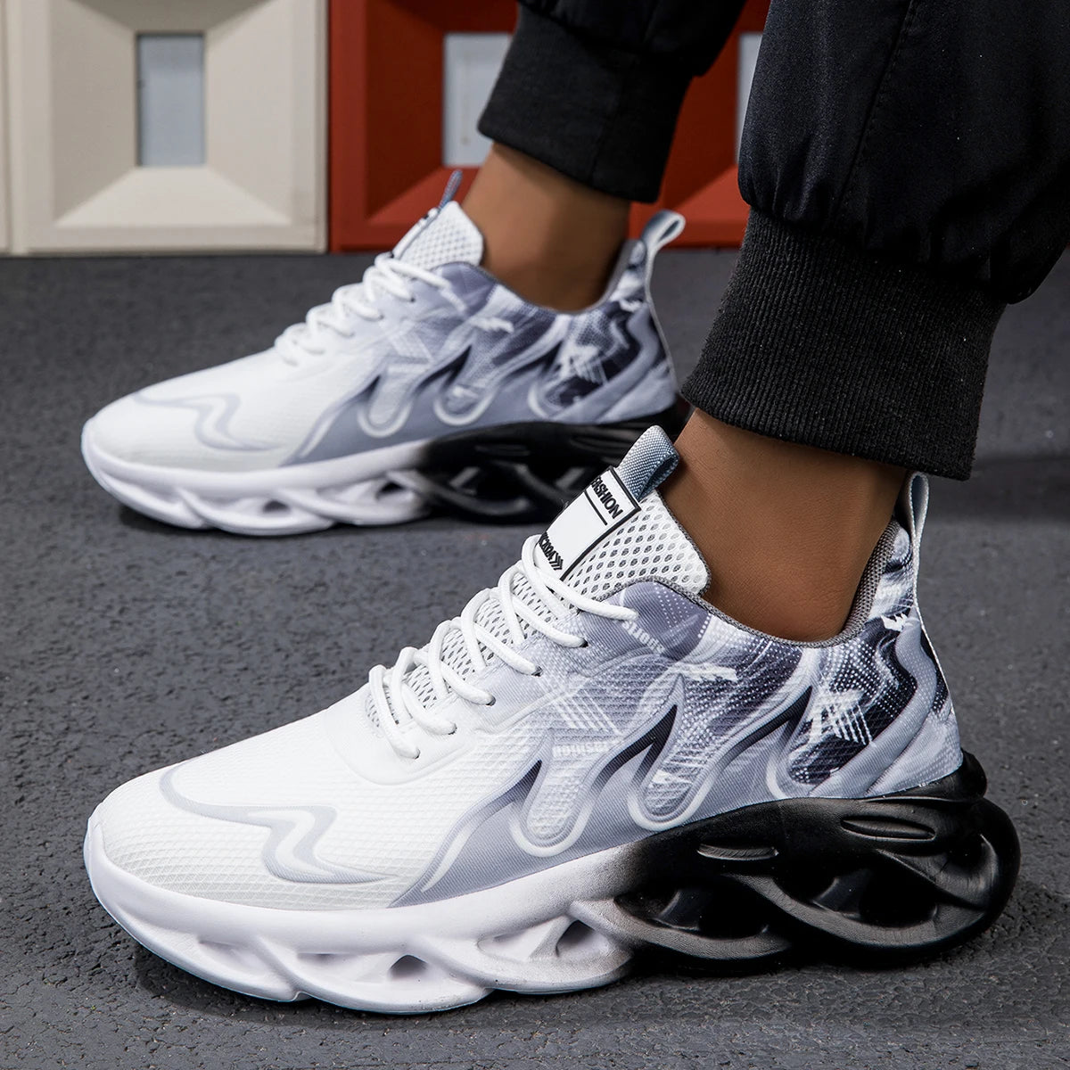 Zapatillas de running unisex 2025 para hombre y mujer, ligeras, de malla, transpirables, cómodas, planas y suaves, con cordones, para verano