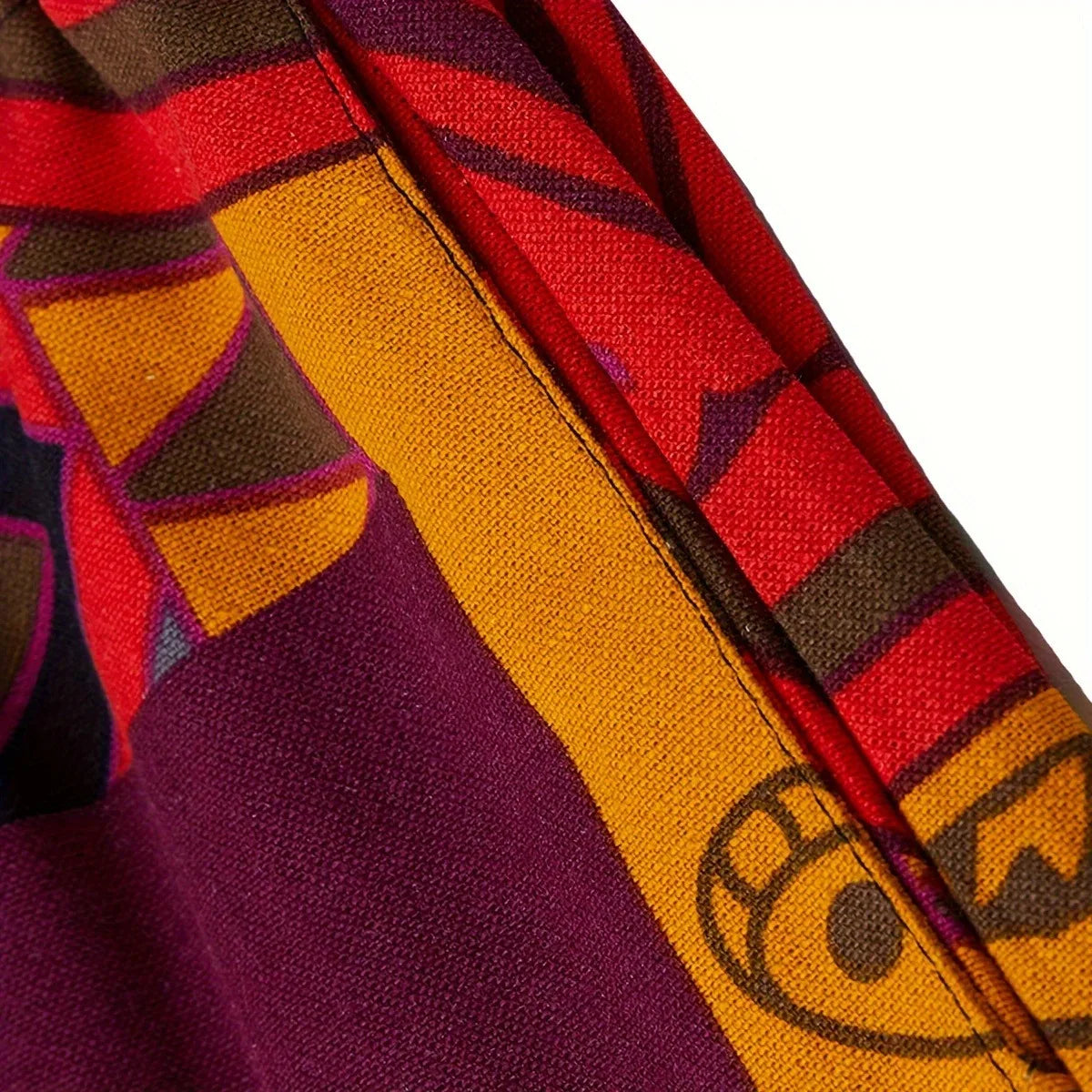 Pantalones harén vintage con estilo para hombre, diseño de entrepierna caída, pantalones casuales, pantalones bohemios holgados y transpirables, pantalones deportivos con estampado aleatorio