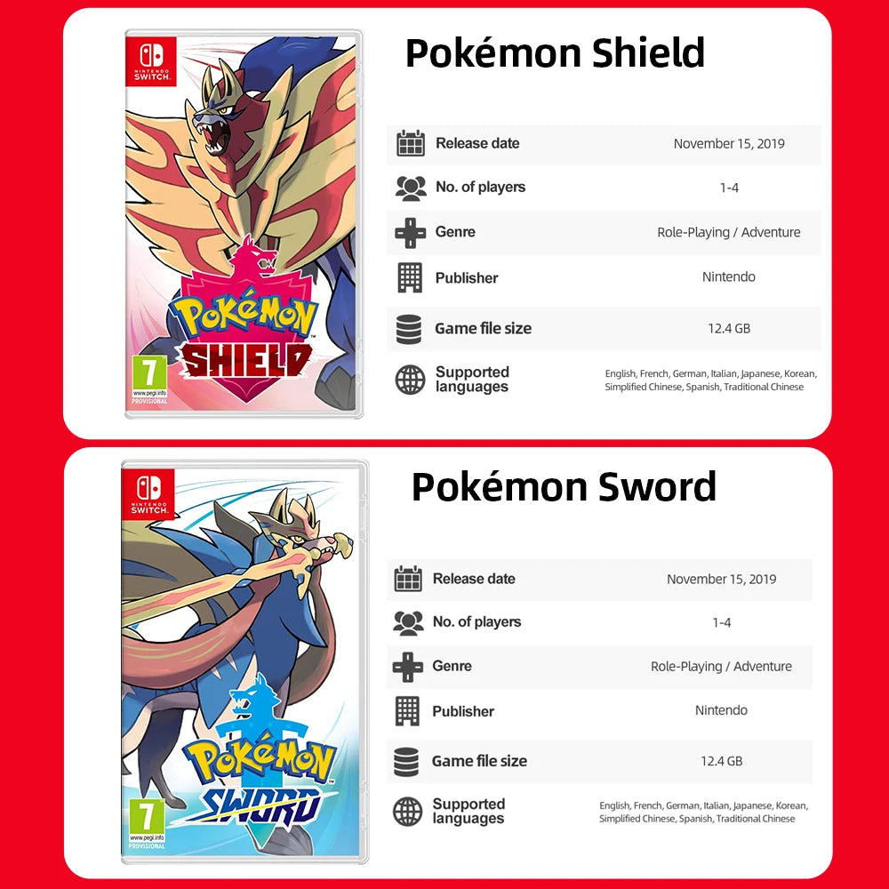 Pokémon Series Nintendo Switch Game Card Pokemon Pearl Diamond Sword Shield Pokémon Arceus Scarlet Violet Physical Game Card