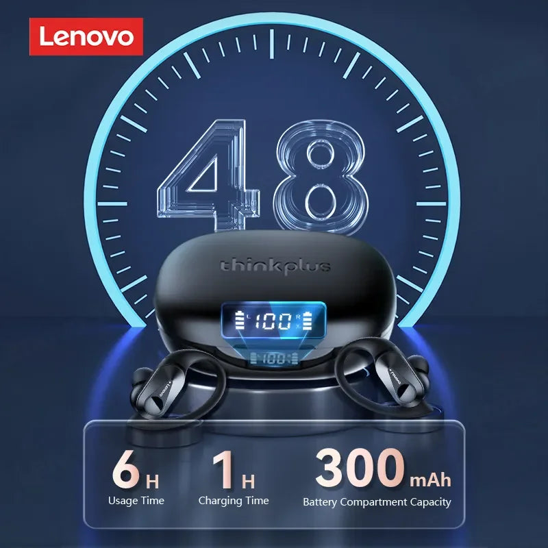 Auriculares originales Lenovo LP75 TWS Bluetooth V5.3, inalámbricos, con pantalla digital LED, reducción de ruido, resistentes al agua, nuevos.