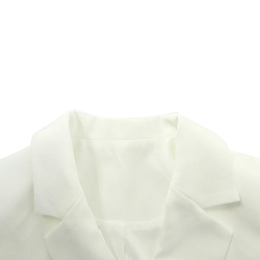 Autumn New Women's Blazer Solid Fashion Long Sleeve Sexy Open Front Office Jacket Short Female Coat Crop Top Outerwear Clothing