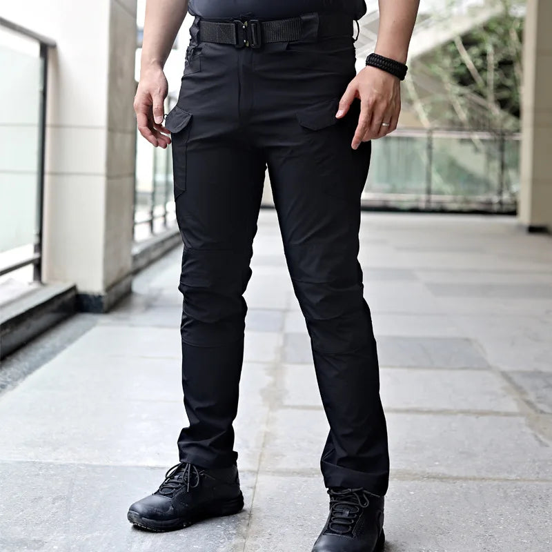 Pantalones tácticos militares de verano para hombre, informales, resistentes al desgaste, con múltiples bolsillos, de secado rápido, para senderismo y trabajo al aire libre.