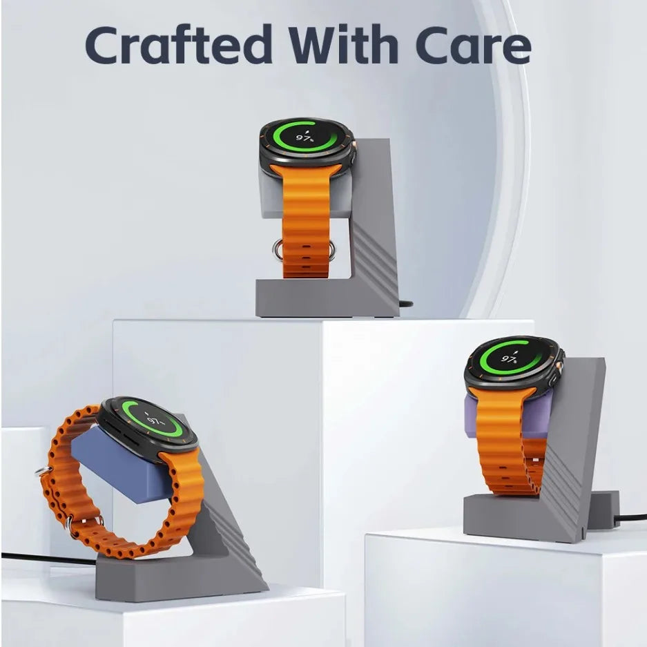Soporte de carga geométrico para PC para Samsung Galaxy Watch Ultra/7/6/6 Classic/5/5 Pro Smart Watch Base de carga