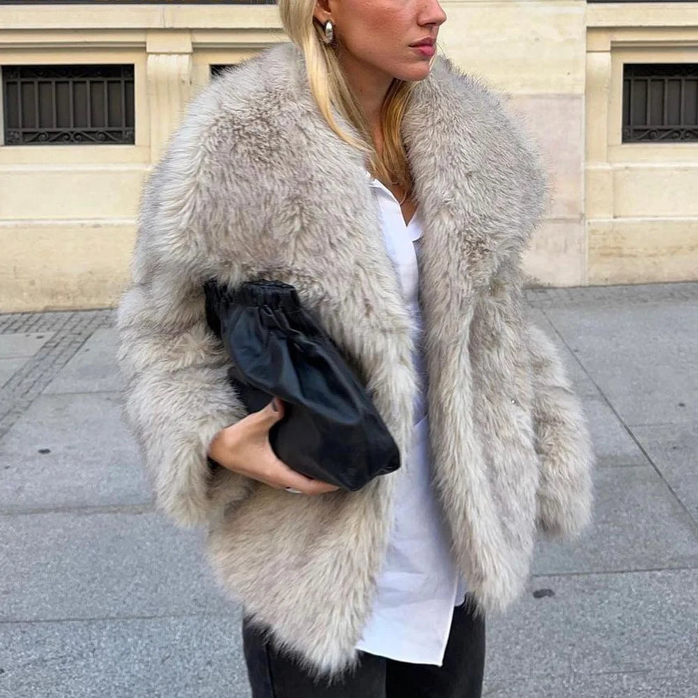 Chaquetas TWOTWINSTYLE de temperamento sólido para mujer, solapa, manga larga, botones de retazos, abrigos de diseñador, ropa de estilo de moda femenina