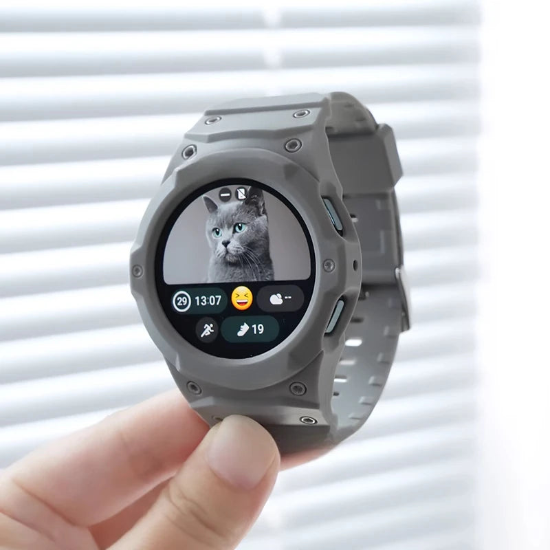Correa de silicona + funda de PC para Samsung Galaxy Watch 7/6/5/4 (40 mm y 44 mm), nuevo kit de modificación para Samsung SmartWatch Sport Loop Band.