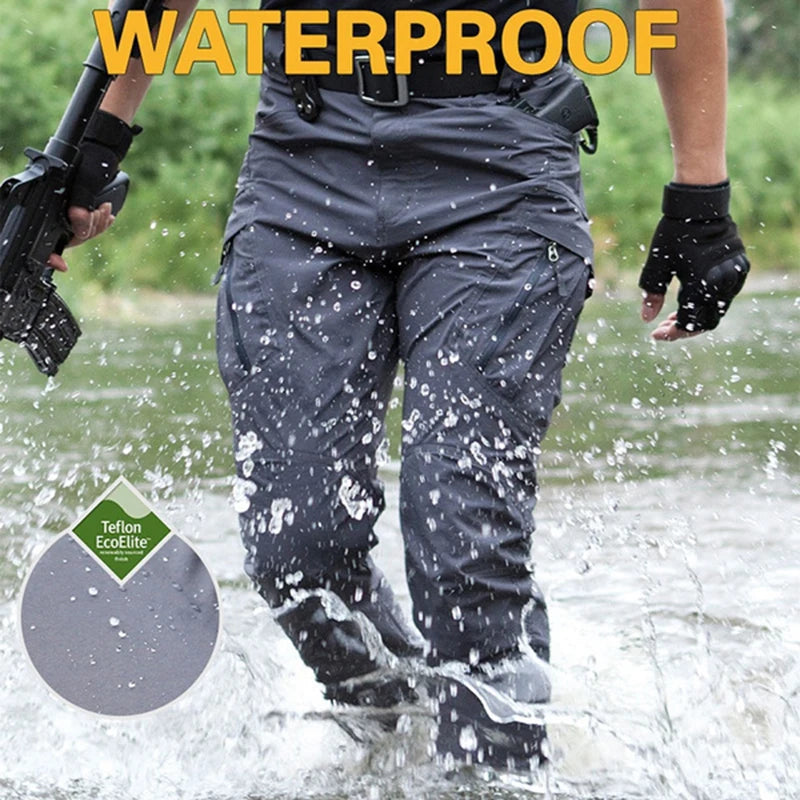 Pantalones tácticos militares de verano para hombre, informales, resistentes al desgaste, con múltiples bolsillos, de secado rápido, para senderismo y trabajo al aire libre.