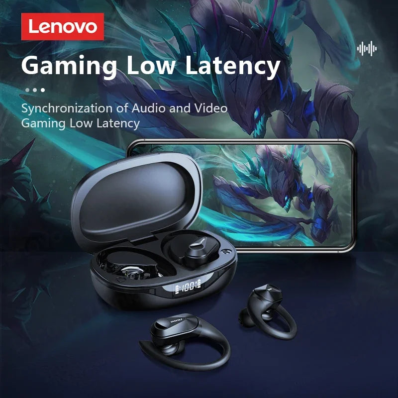 Auriculares originales Lenovo LP75 TWS Bluetooth V5.3, inalámbricos, con pantalla digital LED, reducción de ruido, resistentes al agua, nuevos.