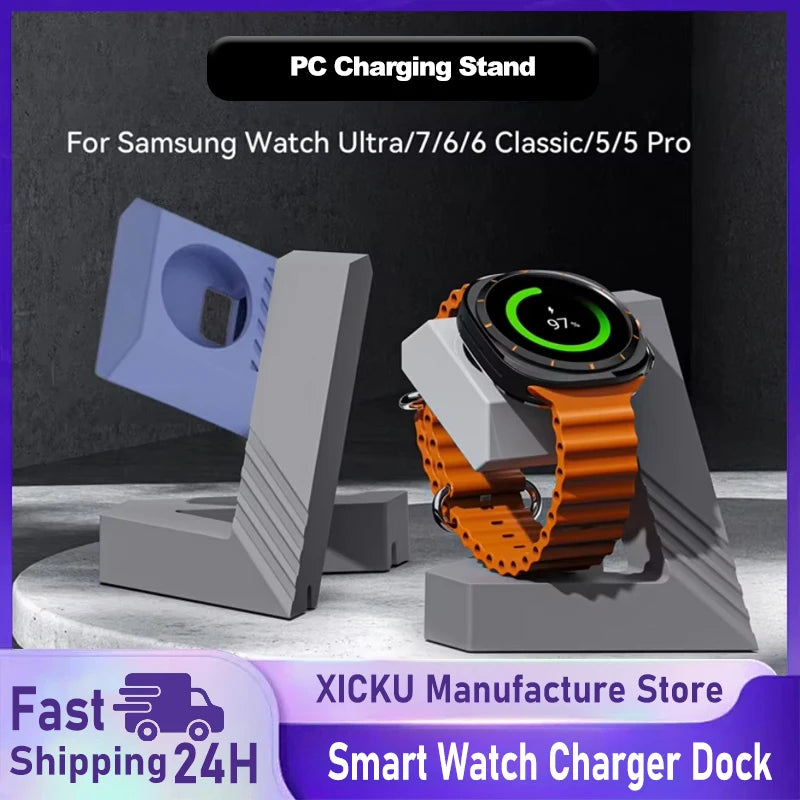 Soporte de carga geométrico para PC para Samsung Galaxy Watch Ultra/7/6/6 Classic/5/5 Pro Smart Watch Base de carga