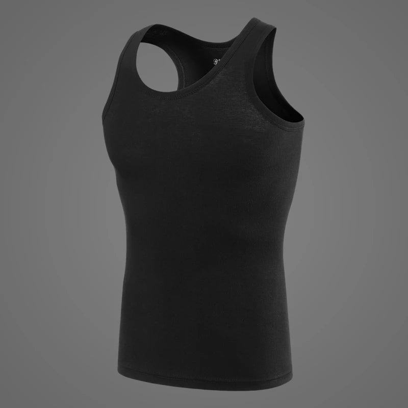 Chaleco de algodón puro para hombre, chaqueta de entrenamiento físico, camiseta ajustada sin mangas de color sólido para las cuatro estaciones, ropa informal para adolescentes, broma, 3/1 piezas