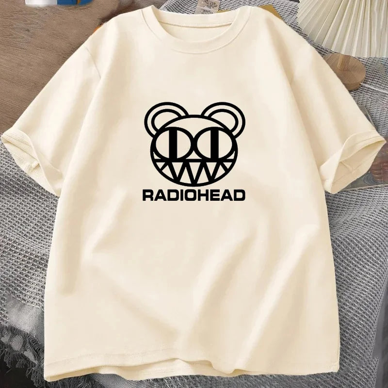 Camiseta vintage de Radiohead para hombre, camiseta de moda de algodón, camiseta de manga corta para niño, camiseta de banda de rock, ropa para hombre