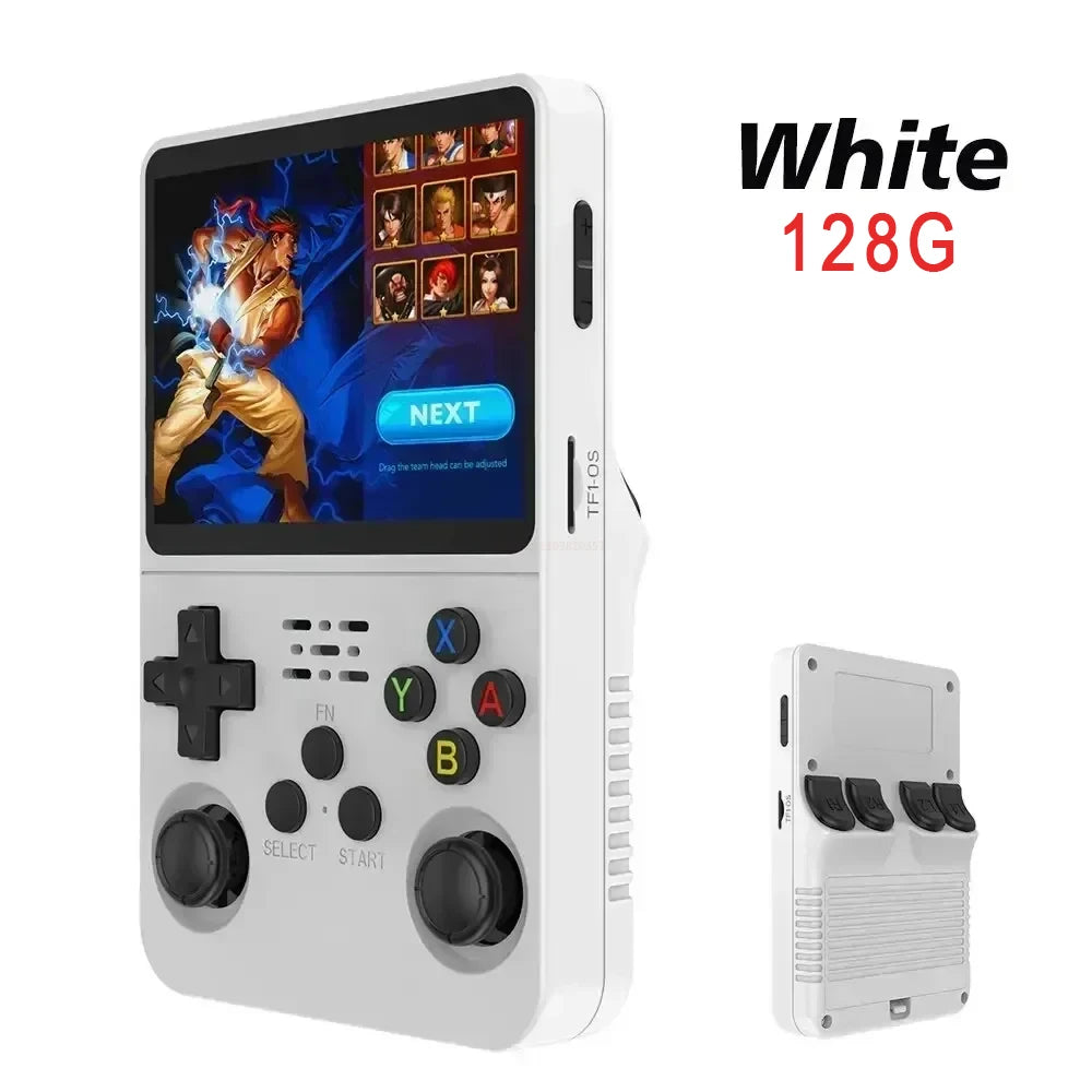Consola de juegos portátil R36s de código abierto con Linux, pantalla IPS de 3,5 pulgadas, reproductor de vídeo portátil de 128 GB, regalo de Navidad