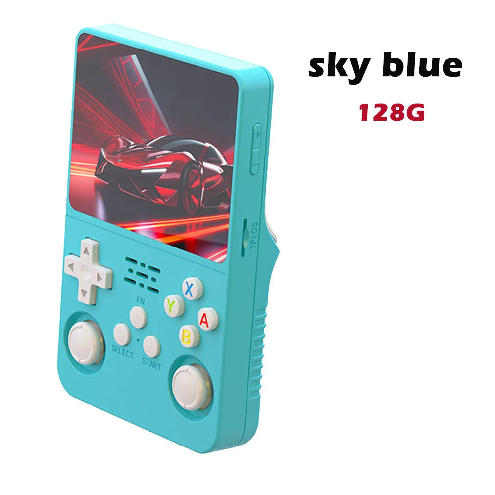 Consola de juegos portátil R36s de código abierto con Linux, pantalla IPS de 3,5 pulgadas, reproductor de vídeo portátil de 128 GB, regalo de Navidad