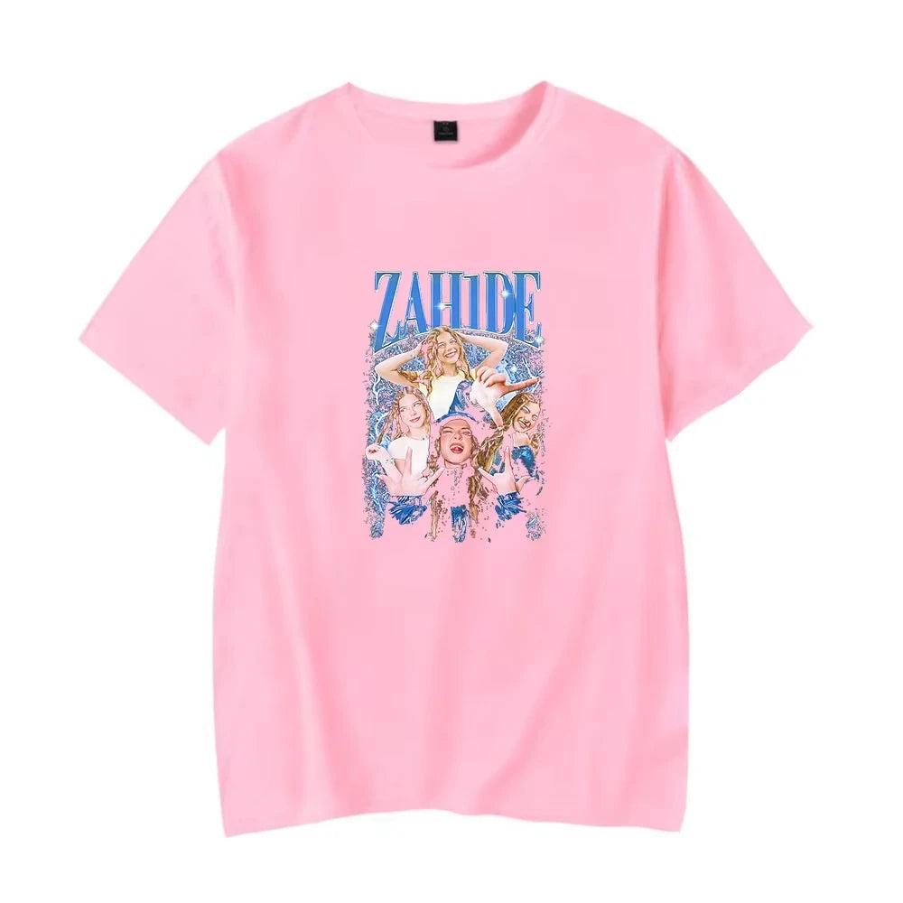 Camisetas de manga corta Zahide 100 % algodón para mujer, camisetas de merchandising para hombre y mujer, camisetas de moda con cuello redondo, camisetas unisex Y2k SummerTops