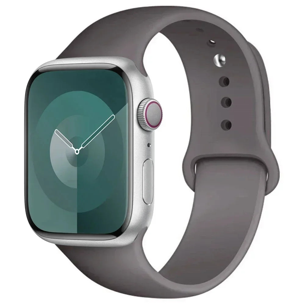 Correa de silicona para Apple Watch de 44 mm, 45 mm, 40 mm, 41 mm, 42 mm, 38 mm y 45 mm, pulsera deportiva para iWatch Series 8, 7, 6, 5, 4, 3, SE, 9, Ultra 2 y 49 mm.