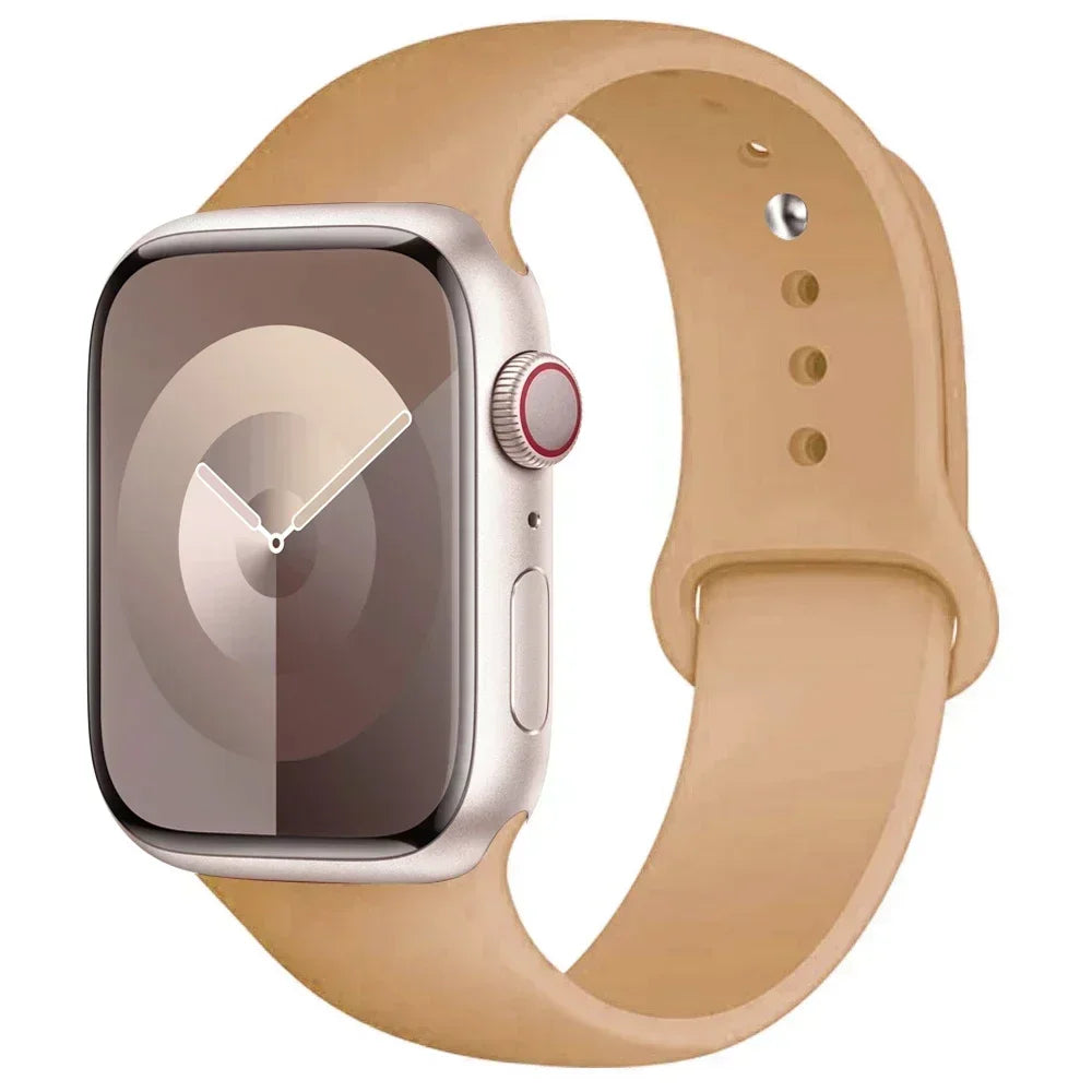 Correa de silicona para Apple Watch de 44 mm, 45 mm, 40 mm, 41 mm, 42 mm, 38 mm y 45 mm, pulsera deportiva para iWatch Series 8, 7, 6, 5, 4, 3, SE, 9, Ultra 2 y 49 mm.