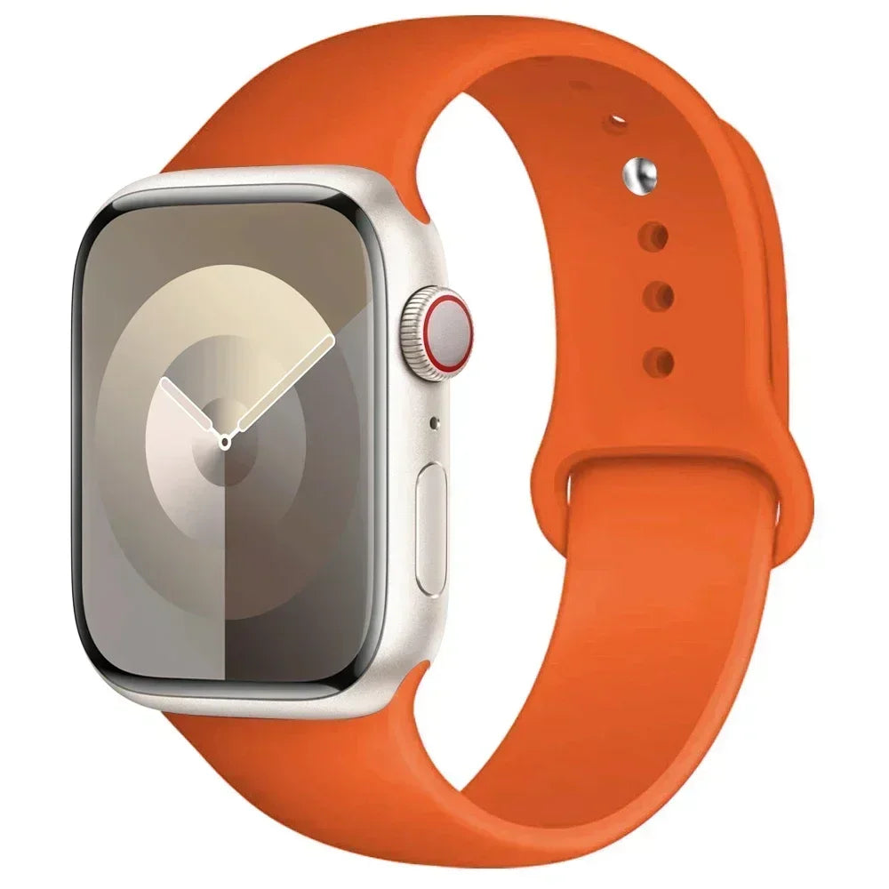 Correa de silicona para Apple Watch de 44 mm, 45 mm, 40 mm, 41 mm, 42 mm, 38 mm y 45 mm, pulsera deportiva para iWatch Series 8, 7, 6, 5, 4, 3, SE, 9, Ultra 2 y 49 mm.