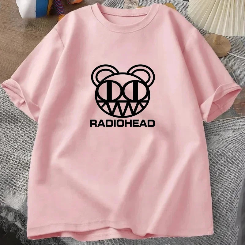 Camiseta vintage de Radiohead para hombre, camiseta de moda de algodón, camiseta de manga corta para niño, camiseta de banda de rock, ropa para hombre