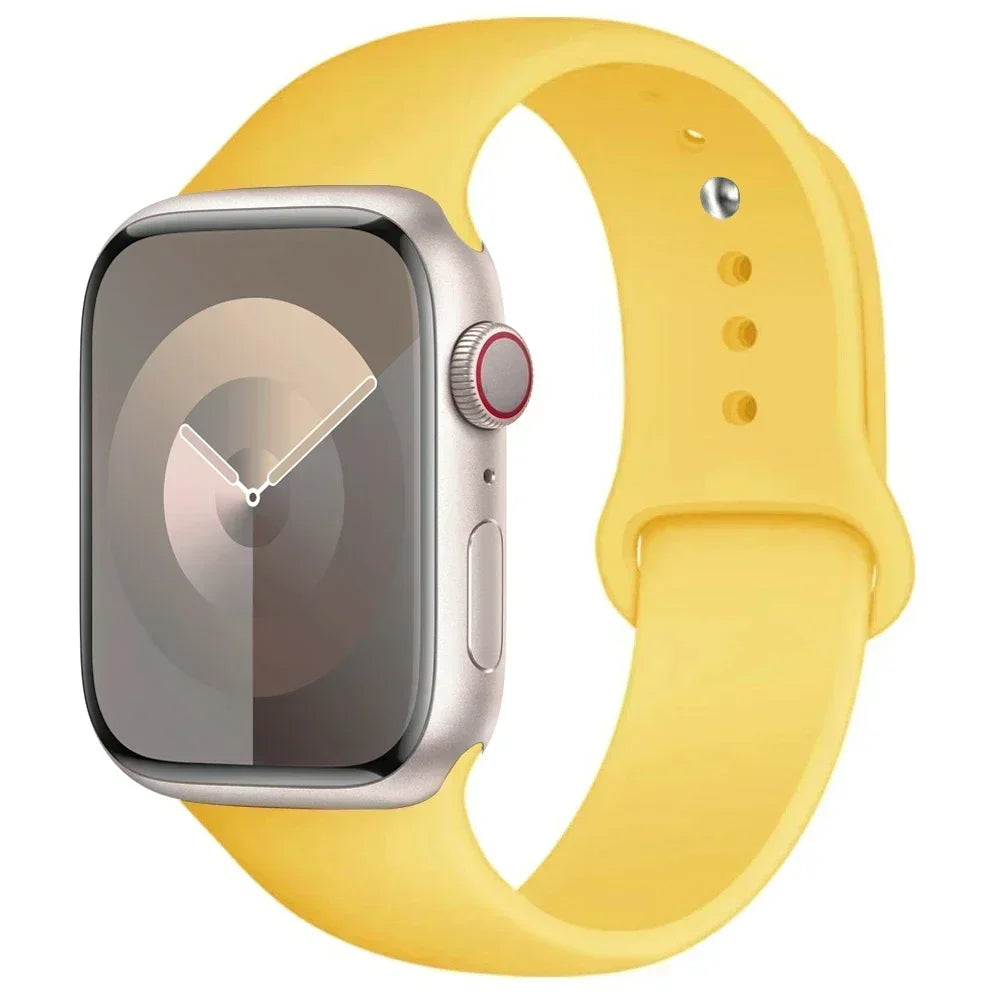 Correa de silicona para Apple Watch de 44 mm, 45 mm, 40 mm, 41 mm, 42 mm, 38 mm y 45 mm, pulsera deportiva para iWatch Series 8, 7, 6, 5, 4, 3, SE, 9, Ultra 2 y 49 mm.