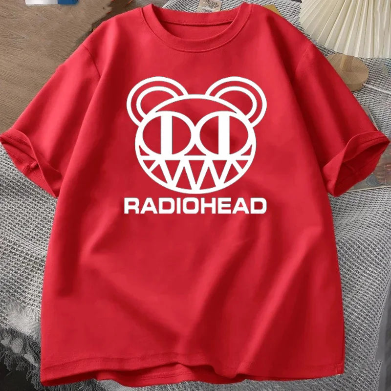 Camiseta vintage de Radiohead para hombre, camiseta de moda de algodón, camiseta de manga corta para niño, camiseta de banda de rock, ropa para hombre
