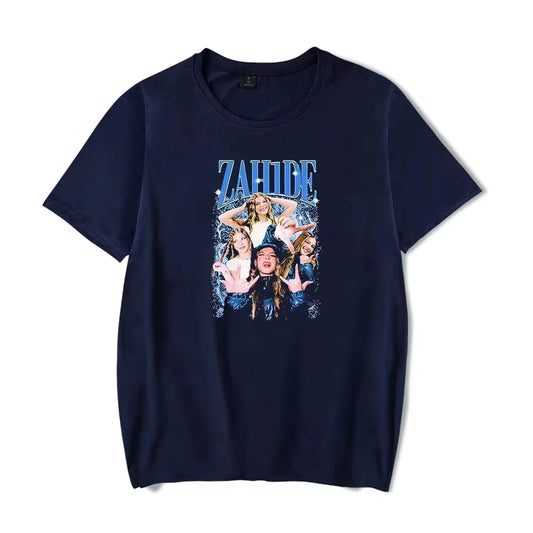 Women 100% Cotton Zahide Short Sleeve T-shirts Merch Tee Men Women Crewneck Fashion T-shirt Unisex Y2k SummerTops
