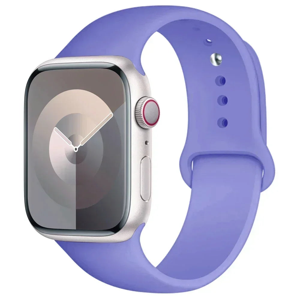Correa de silicona para Apple Watch de 44 mm, 45 mm, 40 mm, 41 mm, 42 mm, 38 mm y 45 mm, pulsera deportiva para iWatch Series 8, 7, 6, 5, 4, 3, SE, 9, Ultra 2 y 49 mm.