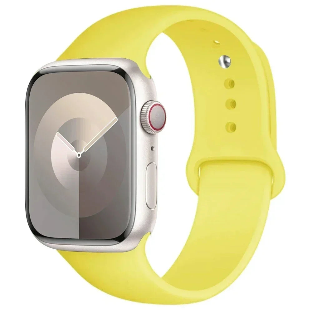 Correa de silicona para Apple Watch de 44 mm, 45 mm, 40 mm, 41 mm, 42 mm, 38 mm y 45 mm, pulsera deportiva para iWatch Series 8, 7, 6, 5, 4, 3, SE, 9, Ultra 2 y 49 mm.