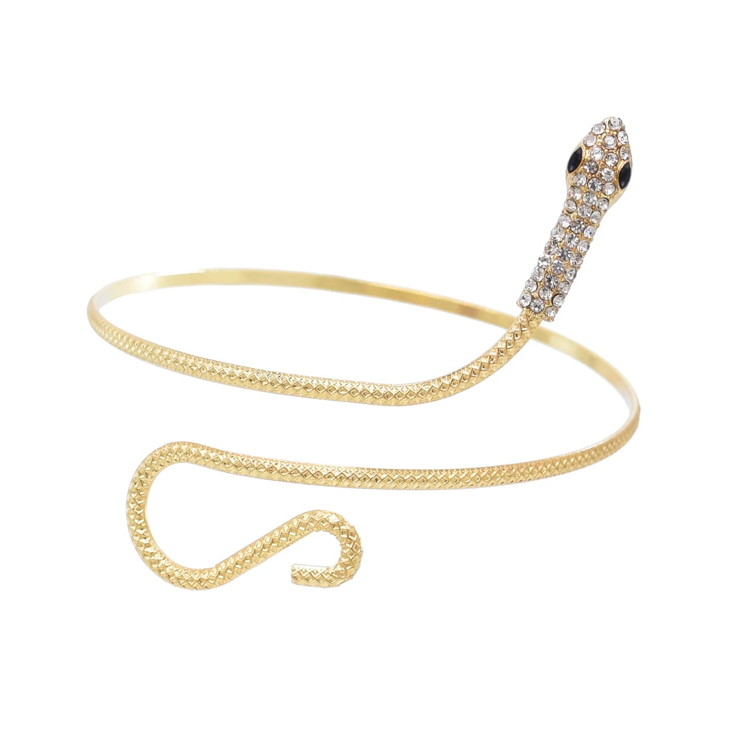 Gold Color Simple Line Butterfly Flower Open Bangles For Women Swirl Charm Armlet Greek Goddess Upper Arm Cuff Bracelet Jewelry