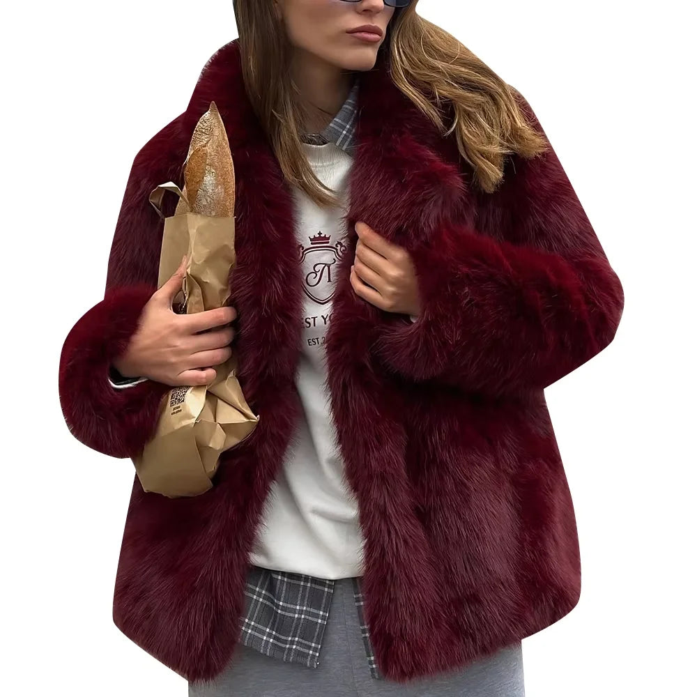 Chaquetas TWOTWINSTYLE de temperamento sólido para mujer, solapa, manga larga, botones de retazos, abrigos de diseñador, ropa de estilo de moda femenina