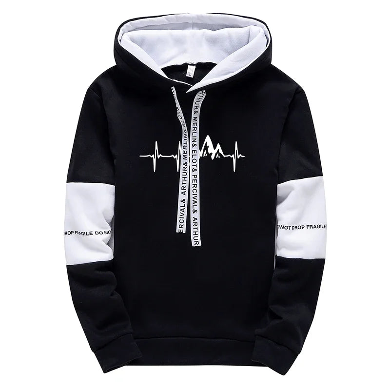 Chándal informal clásico para hombre, sudadera con capucha, ropa para correr, alta calidad, simplicidad, estampado versátil, tops y pantalones, 2024