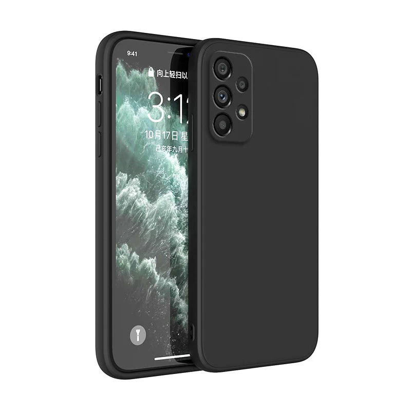 Funda de silicona original para Samsung A32, A42, A52, A52S, A72, A13, A23, A33, A53, A73, A14, A24, A34, A54 5G, funda protectora para cámara