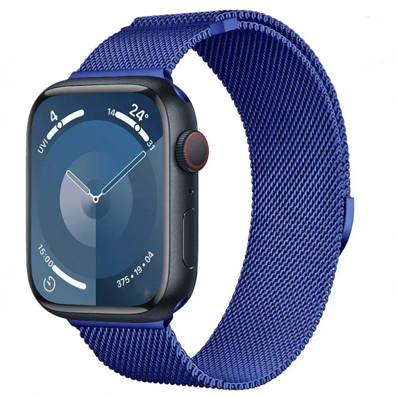 Correa Milanesa Para Apple Watch Band Ultra 2 49mm 44mm 40mm 45mm 41mm 38mm 44mm Pulsera Para iWatch Series 9 3 6 5 SE 7 8 Correa