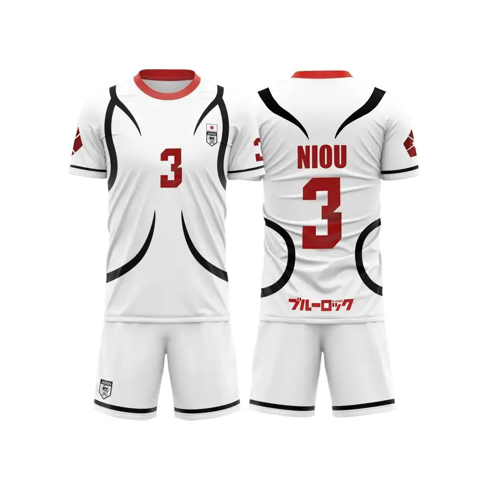 Conjunto de camiseta de manga corta de verano para hombre y mujer, traje de cosplay de Anime de dibujos animados blancos sub-20 de Japón, conjunto deportivo de moda para mujer