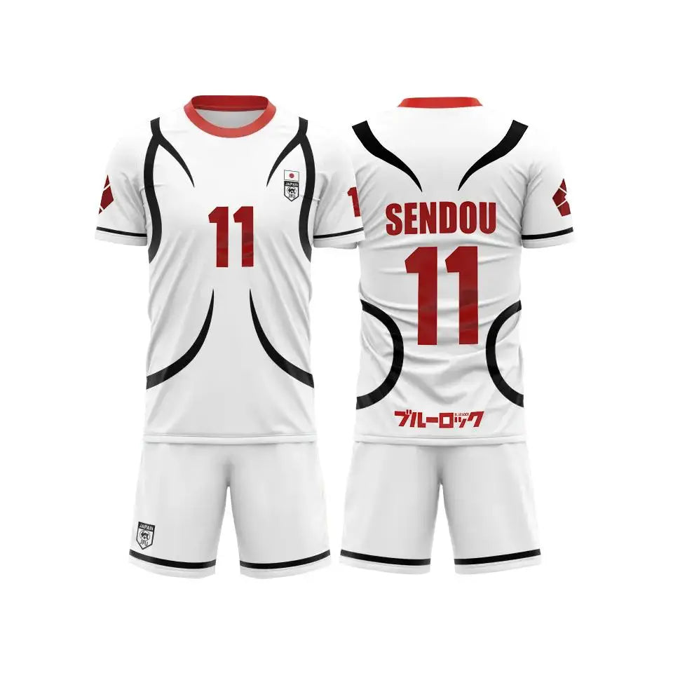 Conjunto de camiseta de manga corta de verano para hombre y mujer, traje de cosplay de Anime de dibujos animados blancos sub-20 de Japón, conjunto deportivo de moda para mujer