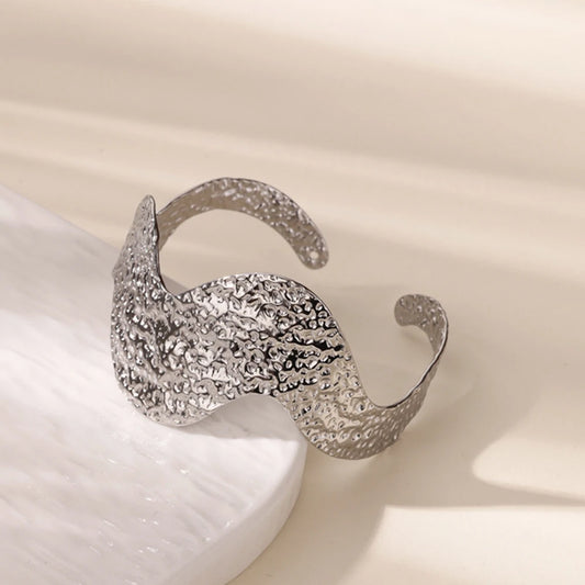 Vintage 316L Stainless Steel Geometry Gold Color Bracelet For Women Fashion Open Cuff Bracelets Bangle Party Jewelry Gift 2025